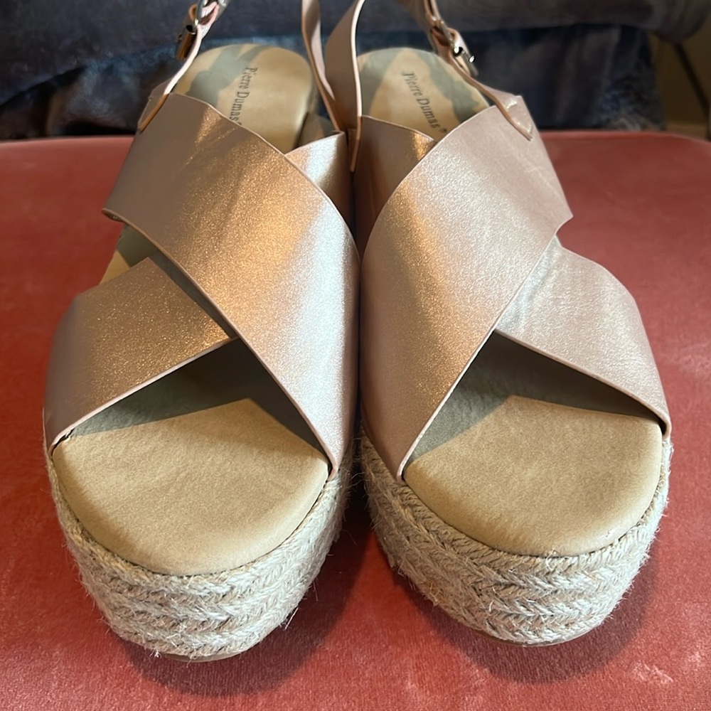Rose Gold Pierre Dumas Wedges Size 11